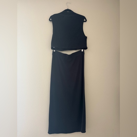 FREE PEOPLE FP Beach Knit Sleeveless Top and Skirt Set Size Large - Picture 3 of 11